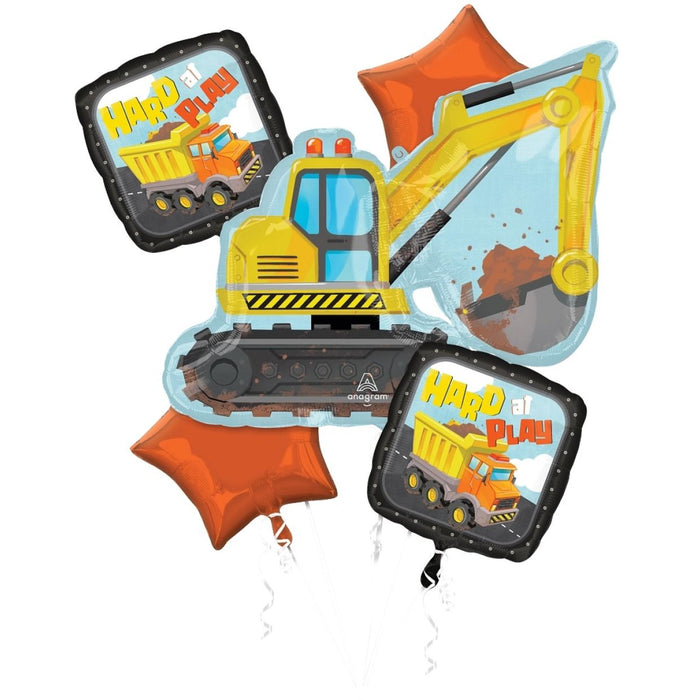 Construction Foil Helium Balloon Bouquet