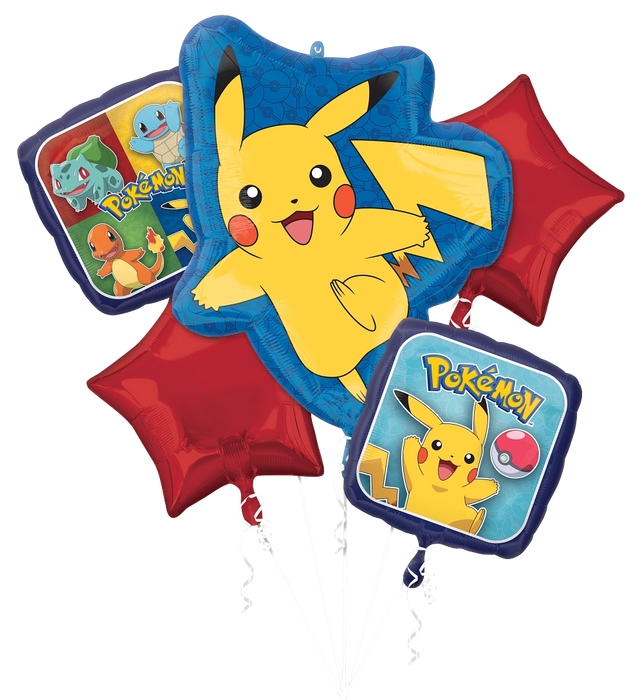 Pokemon Helium Foil Balloon Bouquet
