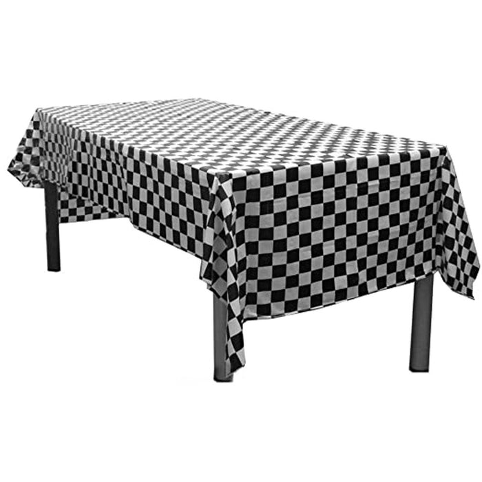 Beistle Checkered Black & White Tablecover