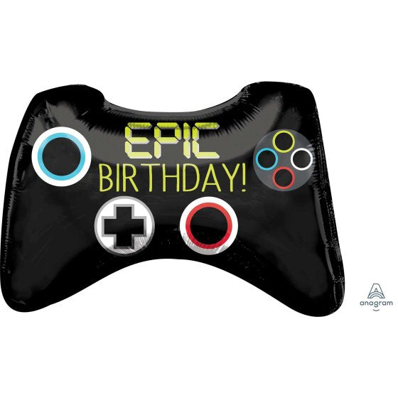 Epic Birthday Game Controller Supershape Foil Balloon