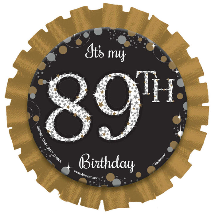 Sparkling Celebration Add Any Age Button Badge And 24 Stickers