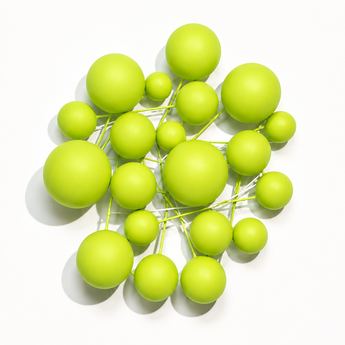 Cake Ball Toppers 20pc Mixed Sizes - Lime Green