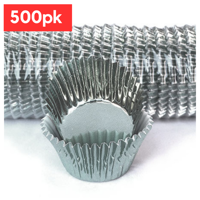 #550 Large Baking Cups 500pk - Silver Foil