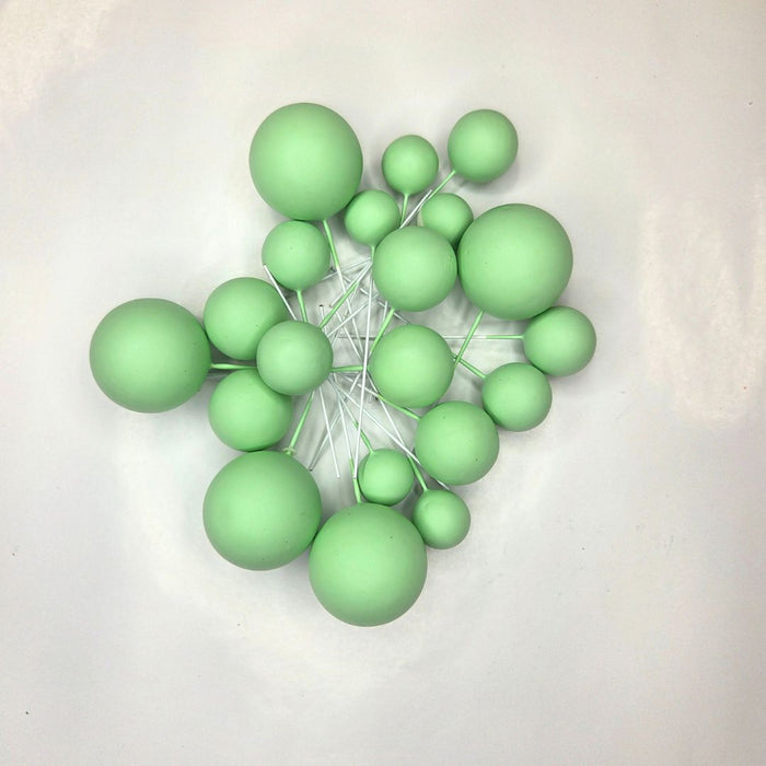 Cake Ball Toppers 20pc Mixed Sizes - Light Green