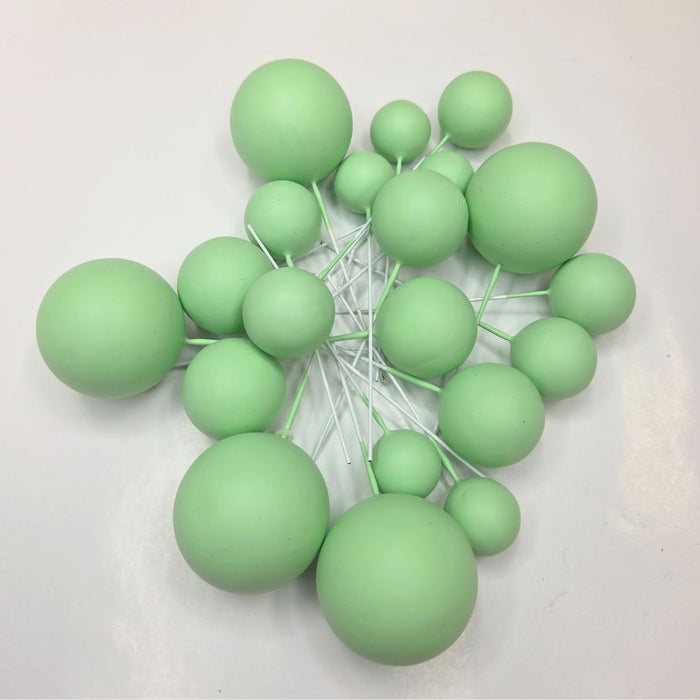 Cake Ball Toppers 20pc Mixed Sizes - Light Green