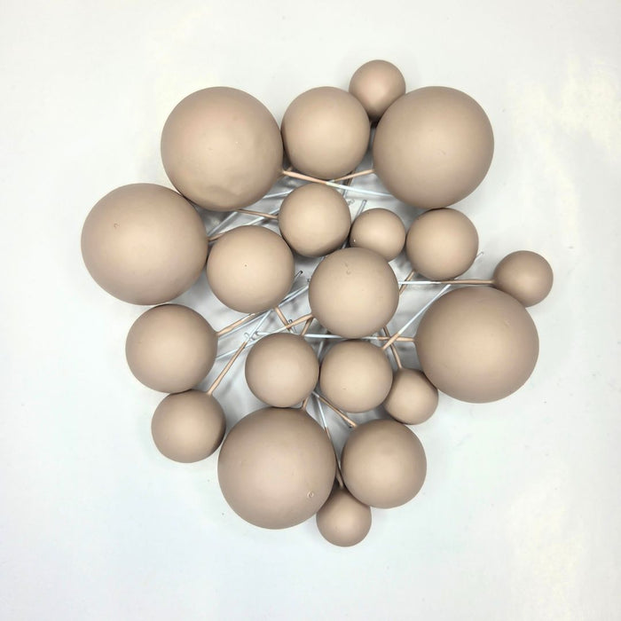Cake Ball Toppers 20pc Mixed Sizes - Light Brown