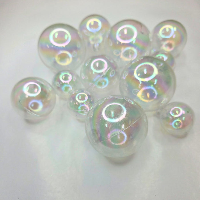 Cake Ball Toppers 12pc Mixed Sizes - Clear Iridescent