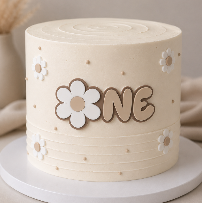 Daisy ONE Acrylic Cake Fropper Neutral – 12cm