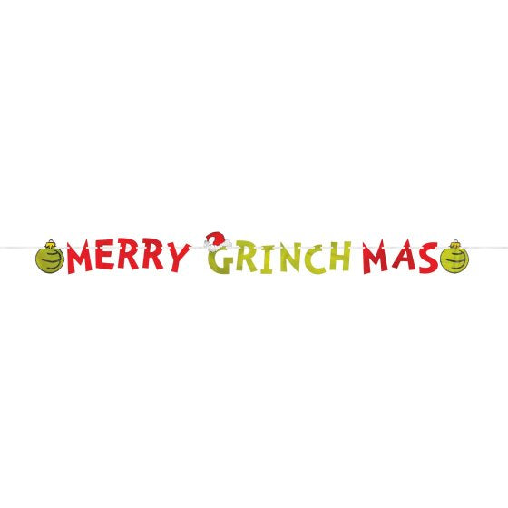 Dr. Seuss The Grinch Merry Grinchmas Foil Letter Banner