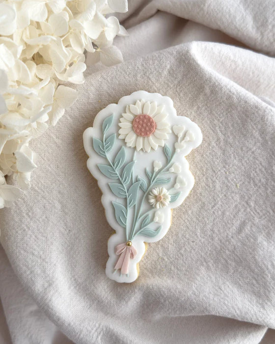 Sunflower bouquet debosser and cutter