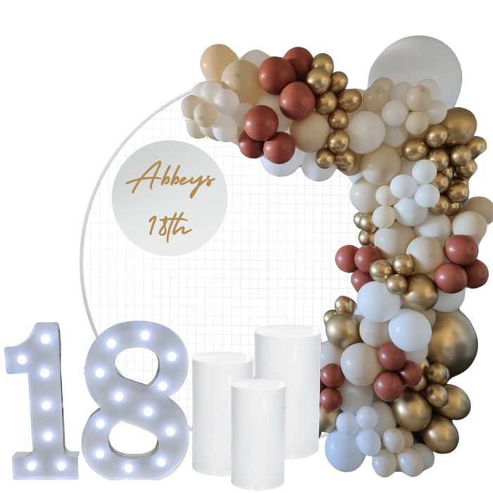 The Premium Balloon Garland and Mesh Package