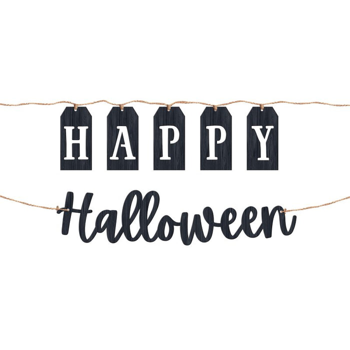 Halloween Classic Black & White MDF Banners