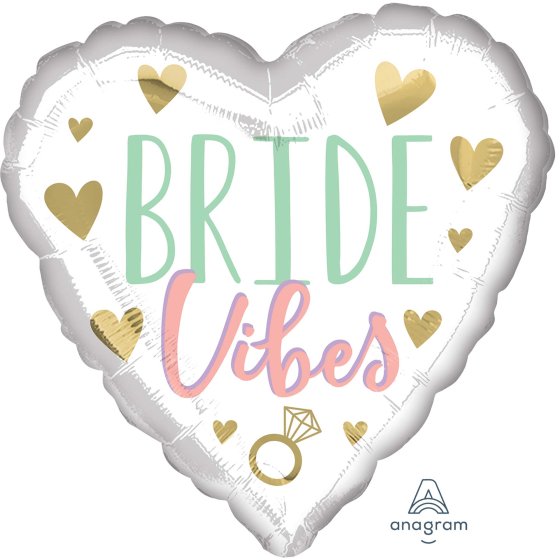 45cm Standard Bride Vibes Bridal Shower Foil Balloon