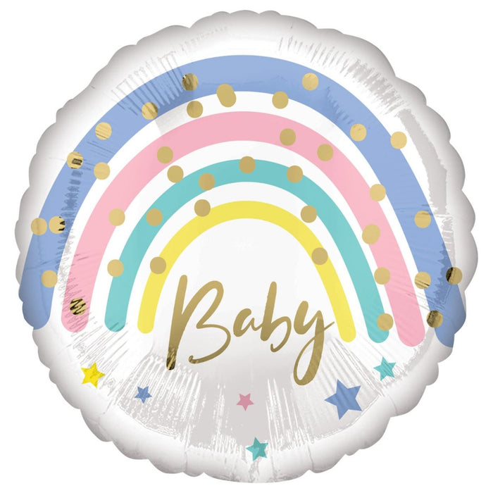 18inch Foil - Pastel Rainbow Baby