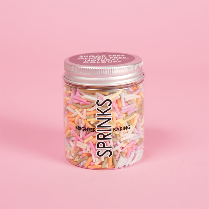 SUGAR FREE Natural Coloured Jimmies - Pastel RAINBOW 60g