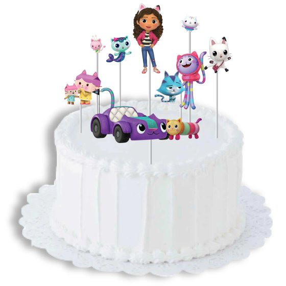 Gabby's Dollhouse Cake Topper Kit 8Pc