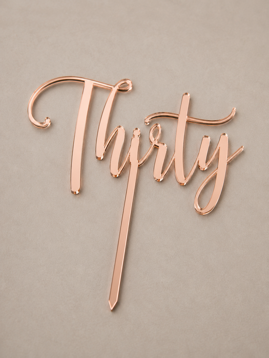 Thirty Acrylic Cake Topper