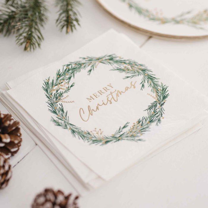 Rustic Christmas Lunch Napkins FSC