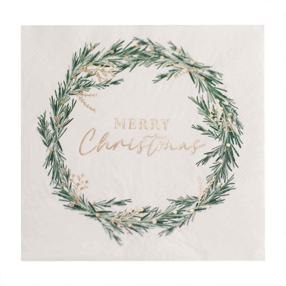 Rustic Christmas Lunch Napkins FSC