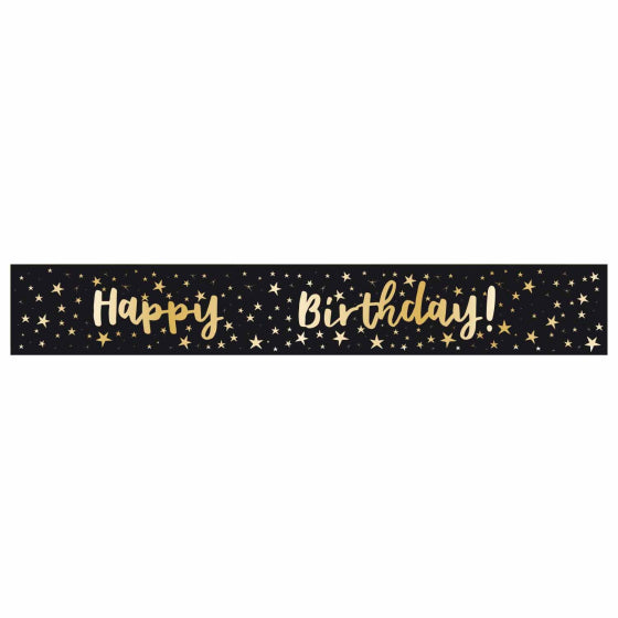 Customisable Banner Happy Birthday Classic Add-An-Age Foil 1.8m