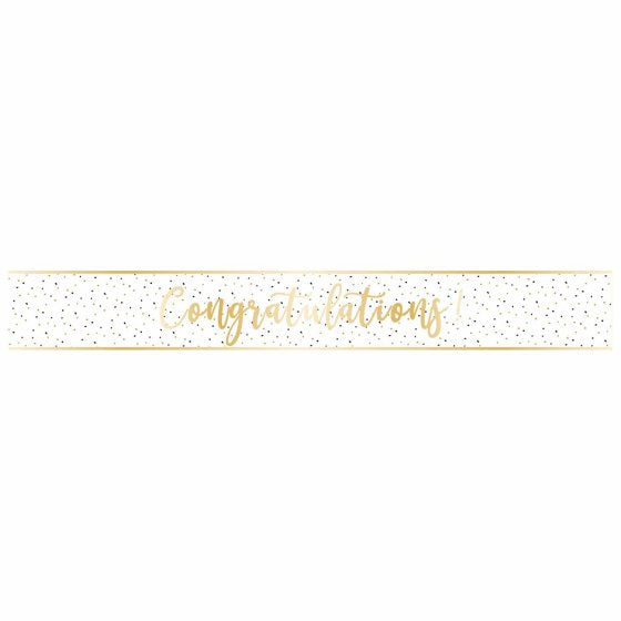 Banner Congratulations Gold Foil 2.7m