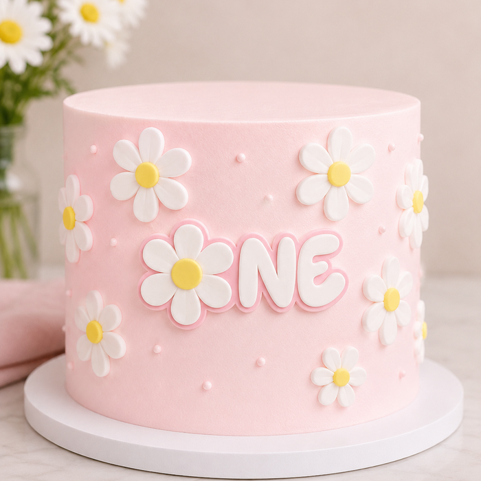 Daisy ONE Acrylic Cake Fropper Pink – 12cm