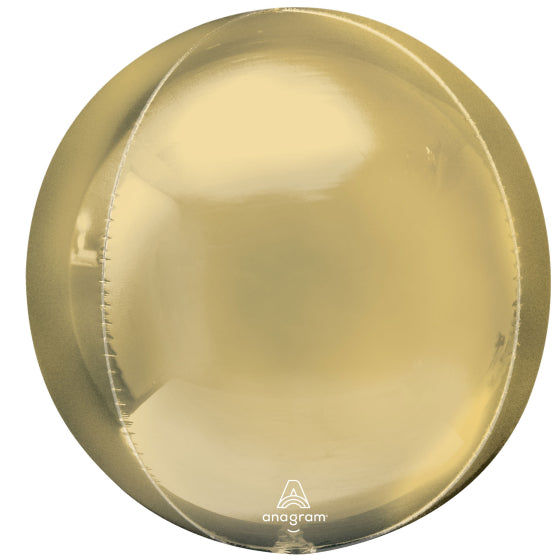 Orbz Foil Balloon - White Gold