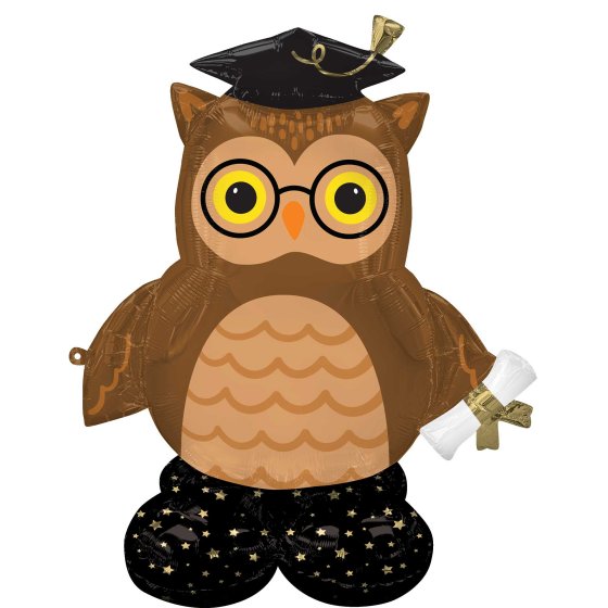 AirLoonz Graduate Wise Owl Foil Balloon