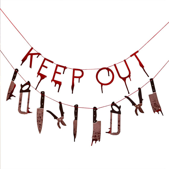 Bad Blood Keep Out Bunting Banner FSC