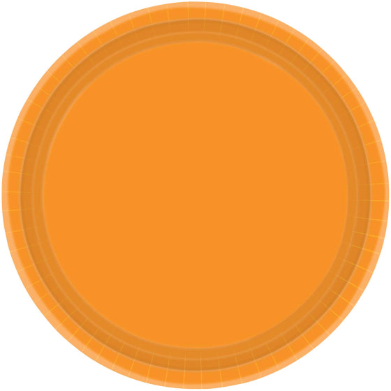 Paper Plates 23cm Round 20CT - Orange NPC
