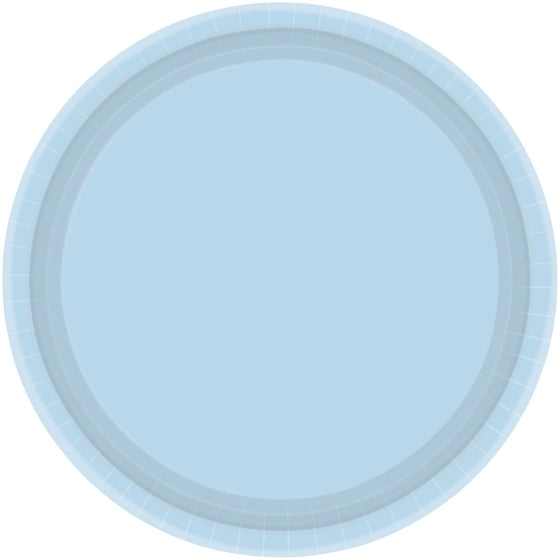 Paper Plates 23cm Round 20CT - Pastel Blue