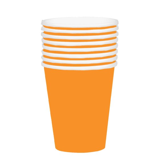 354ml Paper Cups 20 Pack- Orange