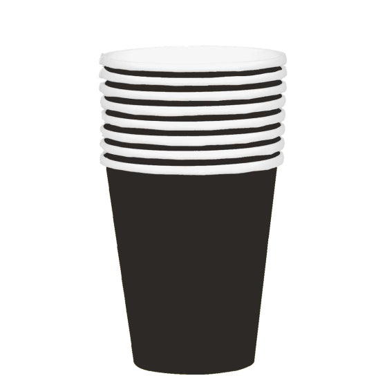 354ml Paper Cups 20 Pack- Jet Black