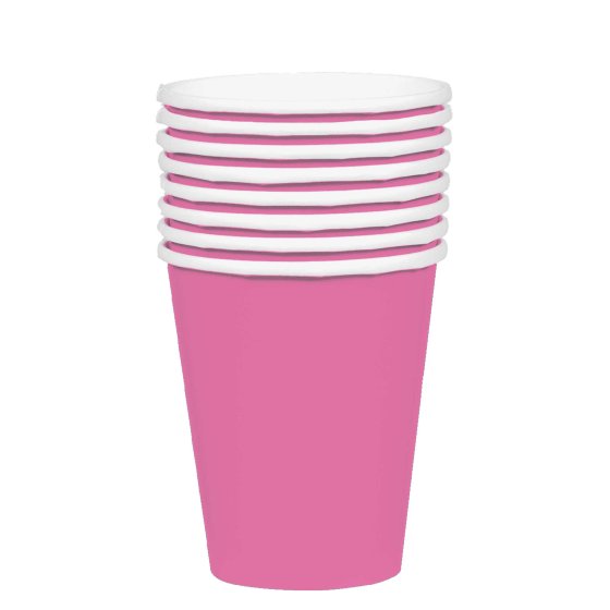 354ml Paper Cups 20 Pack- Bright Pink