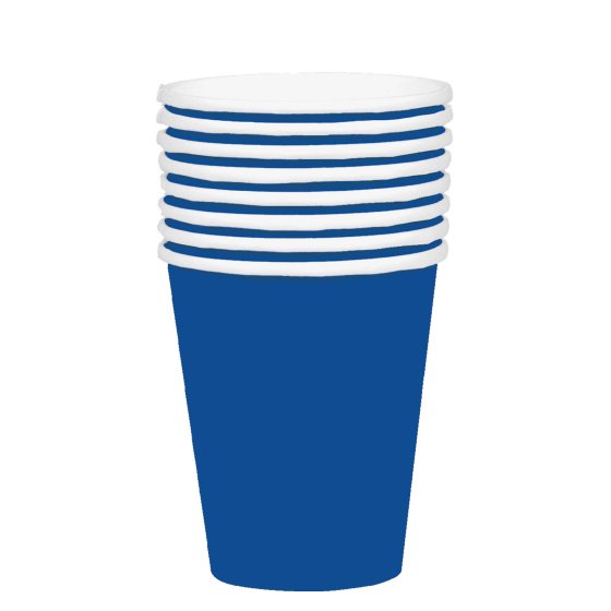 354ml Paper Cups 20 Pack- Bright Royal Blue