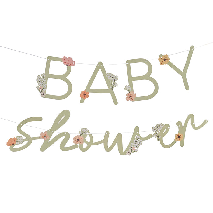 Floral Baby Baby Shower Bunting