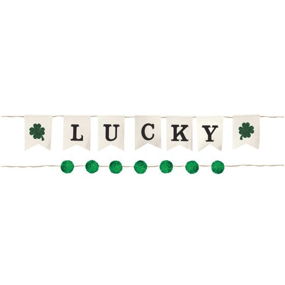 St Patrick's Day Burlap Banner