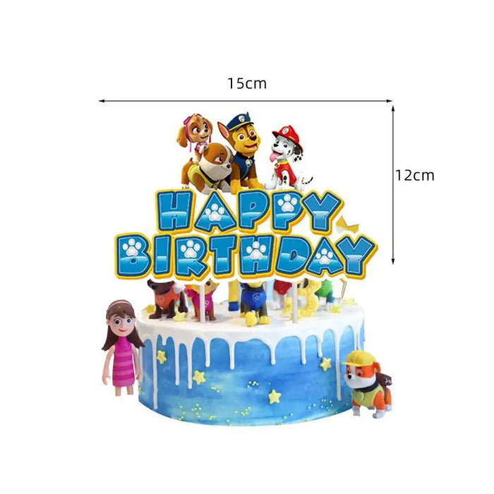 Paw Patrol Happy Birthday Cake Topper