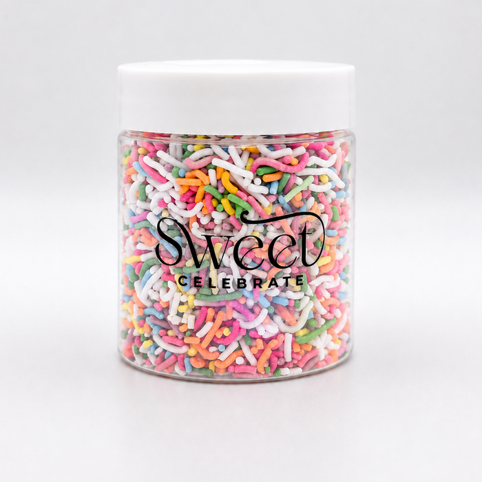 Rainbow Jimmies Sprinkles 70g - Sweet Celebrate