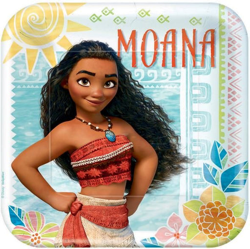 Moana 23cm Square Paper Plates NPC