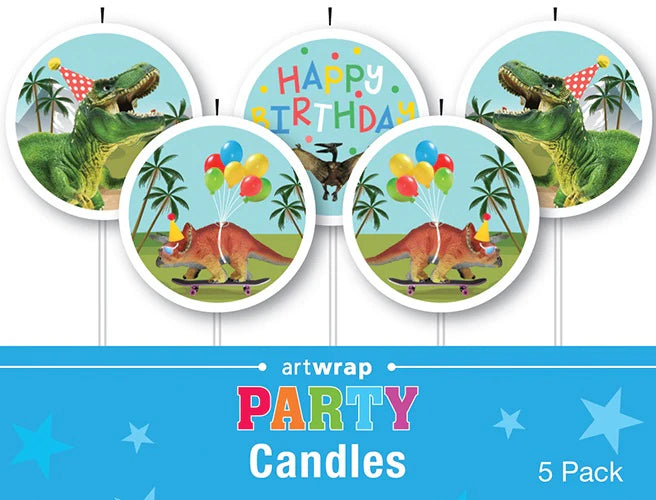 Dinosaur Candles 5pc