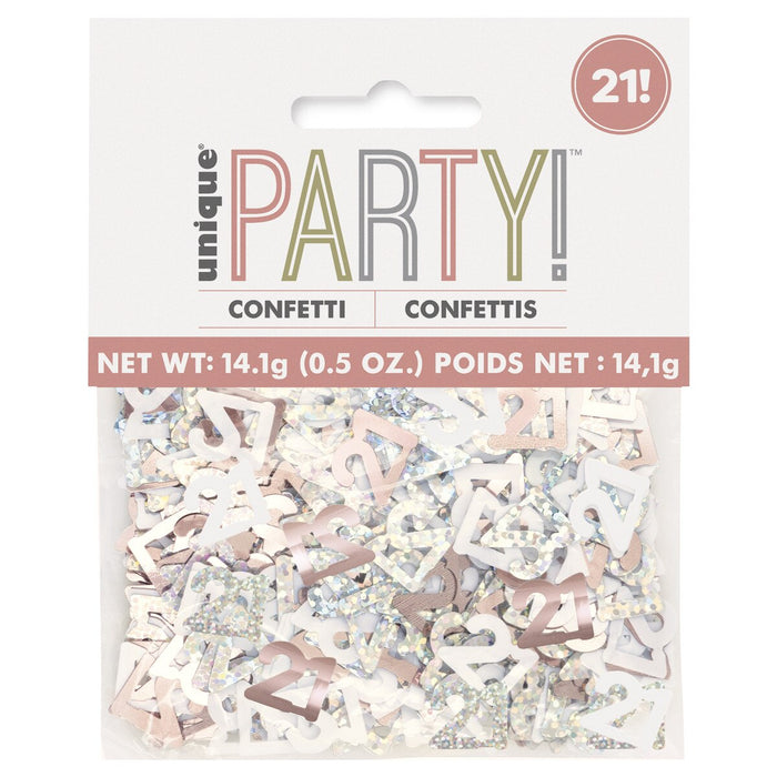 Rose Gold 21 Foil Confetti