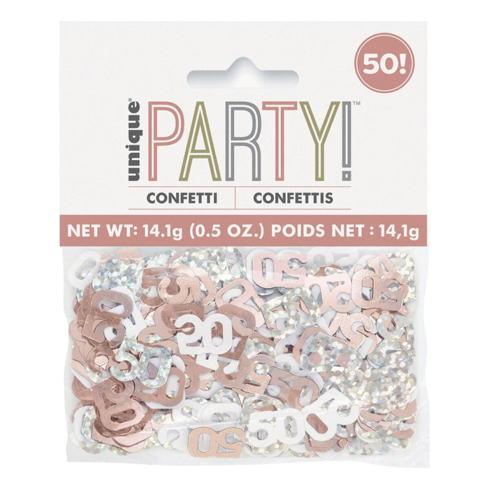 Rose Gold 50 Foil Confetti
