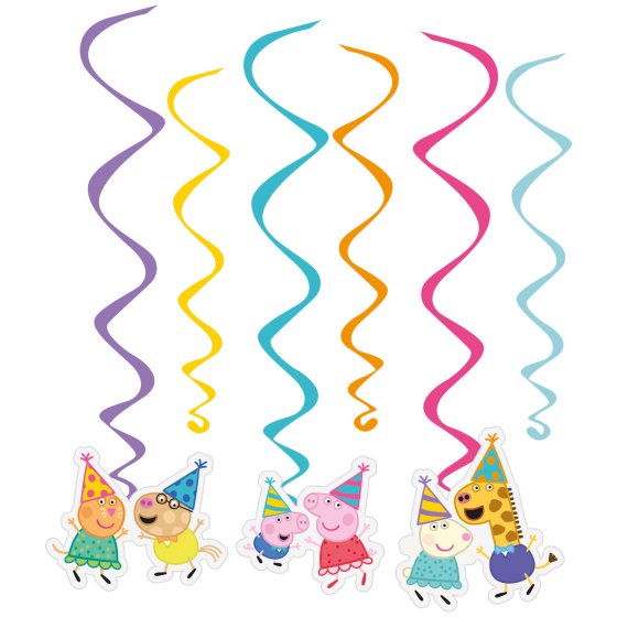 Peppa Pig Spiral Swirls Hanging Decorations