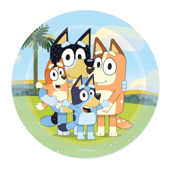 Bluey Round Paper Plate