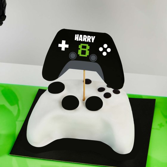 Game on! Controller Personalised Card Cake Topper