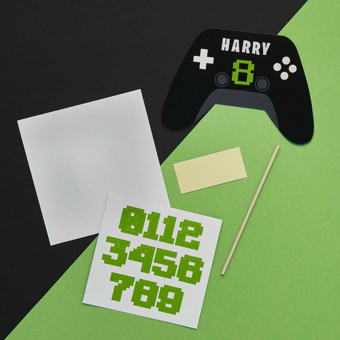 Game on! Controller Personalised Card Cake Topper