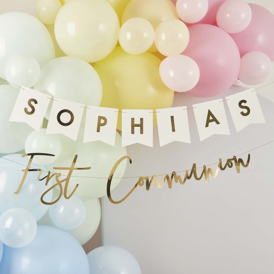 Communion Gold Customisable Card Banner 2.2m