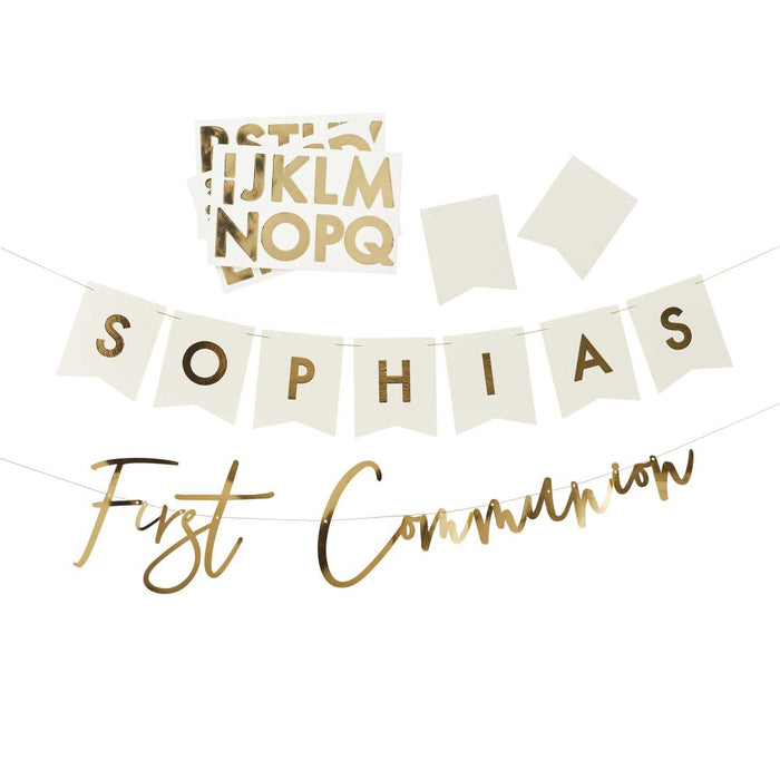 Communion Gold Customisable Card Banner 2.2m