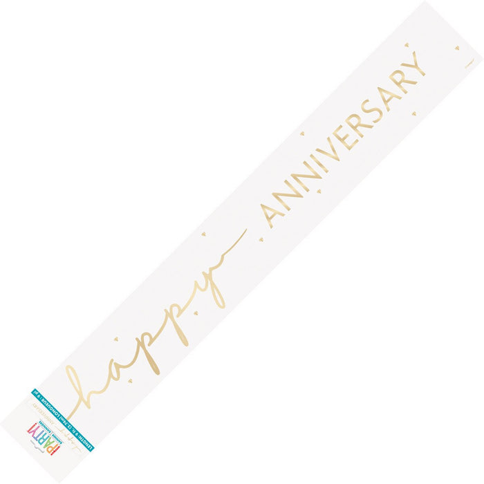 Happy Anniversary Foil Banner 2.74m
